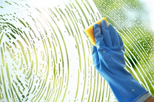 Cleaner safety practices with protective equipment and careful preparation