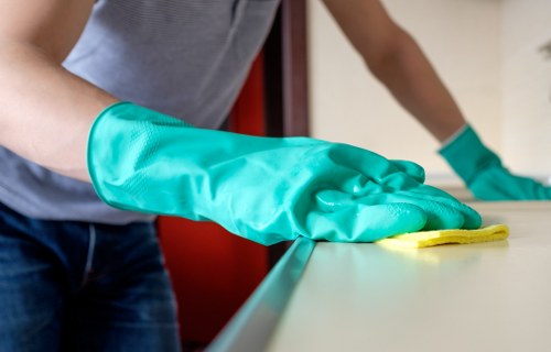 Deep upholstery cleaning for a fabric sofa in East London